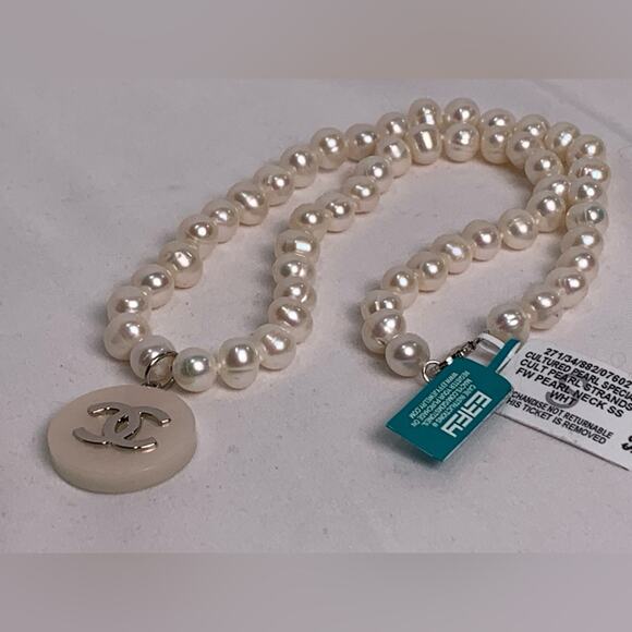 EFFY Cultured Freshwater Pearl 18" Necklace Chanel - Picture 5 of 10